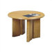 Contemporary Series 48" Round Gathering Table with Radius Profile (Split Curved Panel Base)