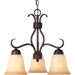 Basix 3 Light Down Light Chandelier