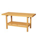 Two Station Wooden Workbench with Shelf