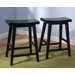 24" Belfast Saddle Stool in Black (Set of 2)