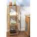 Four Tier Vertical Bamboo Shelf in Natural