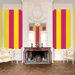 Stripe Wallpaper in Raspberry and Mango