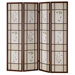 4 Panel Room Divider in Cherry