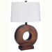 "O" Shaped Metal Table Lamp in Bronze