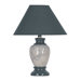 Ceramic Table Lamp with Marbled Base in Green