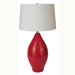 Ceramic Curved Table Lamp in Red