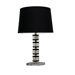Oval Crystal Table Lamp in Black
