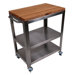 Cucina Americana Culinarte Kitchen Cart with Butcher Block Top