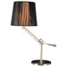 Tuxedo Swing Arm Table Lamp in Satin Nickel