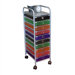 10 Drawer Multi-Colored Rolling Storage Tower