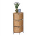 Corner 3 Drawer Unit in Wicker and Metal
