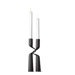 Powder-Lacquered Steel Double Candlestick