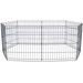 8 Panel Animal Play Pen with Door in Black