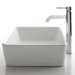 Ceramic 5" x 15" White Rectangular Sink and Ramus Single Lever Faucet