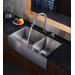 Farmhouse 36" 70/30 Double Bowl Kitchen Sink with Faucet and Soap Dispenser