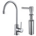 Single Handle Single Hole Kitchen Faucet with Lever Handle and Soap Dispenser