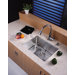 23" Undermount Single Bowl Kitchen Sink with 14.9" Faucet in Chrome and Soap Dispenser