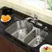 Stainless Steel Undermount 30" Double Bowl Kitchen Sink with 11" Kitchen Faucet and Soap Dispenser