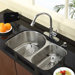 Stainless Steel Undermount 30" Double Bowl Kitchen Sink with 14.9" Kitchen Faucet and Soap Dispenser
