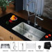 Undermount Kitchen Sink with 32" Faucet and Soap Dispenser