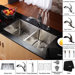 33 inch Undermount 70/30 Double Bowl 16 gauge Stainless Steel Kitchen Sink