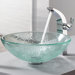 Broken Glass Vessel Sink and Single Hole Faucet with Single Handle