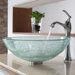 Broken Glass Vessel Sink and Single Hole Faucet with Single Handle