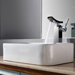 Combos Rectangular Ceramic Sink and Single Hole Faucet with Single Hande