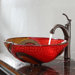 Copper Snake Glass Vessel Sink and Riviera Faucet