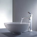 18.5" White Round Ceramic Sink and Decorum Faucet