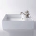 18.5" White Square Ceramic Sink and Apollo Basin Faucet