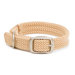 Double Braid Junior Collar in Sand / Brushed Nickel Hardware