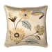 Bellezza Polyester Hand-Painted Decorative Pillow with Small Welt