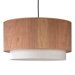 Woody 2 Light Drum Pendant