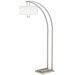 Aiden Place Arc Floor Lamp in Brushed Nickel and Steel