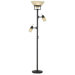 Techno Chic Torchiere Floor Lamp in Florida Bronze