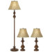 Broadway Three Piece Lamp Set in Bronze