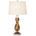 Bright City Table Lamp in Brushed Nickel and Steel