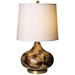 Oval Sunrise Table Lamp in Antique Brass