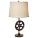 Industrial Gear Table Lamp in Poly Dark Rust
