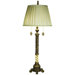 English Braid Accent Table Lamp in British Leather