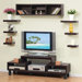 Somer Hanging Shelves and Cabinet in Red Cocoa