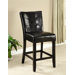Tempo Leatherette Parson Counter Height Chair in Dark Espresso (Set of 2)