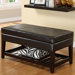 Ramon Leatherette Storage Ottoman Bench in Dark Espresso