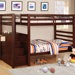 Cornell Twin over Twin Bunk Bed with Stairs and Storage