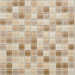 Glass Mosaic 12" Tile Accent in Vanilla