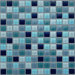 Glass Mosaic 12" Tile Accent in Navy