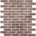 Capri 12" x 12" Subway Mosaic Accent Tile in Walnut