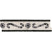 Mosaic Scroll Listello Tile Accent in Black / White