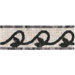 Mosaic Vine Listello Tile Accent in Black / White